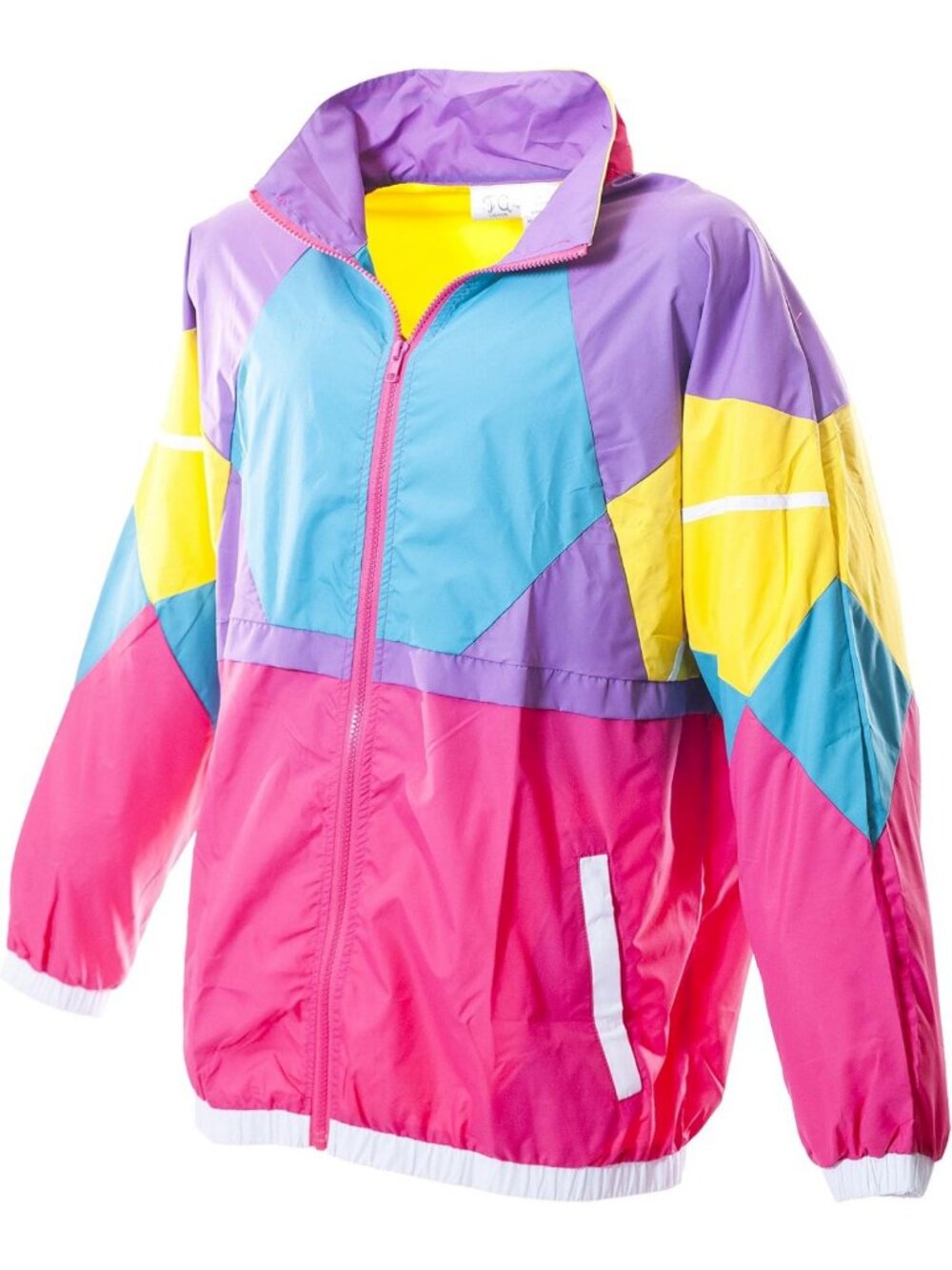 Retro 80s & 90s Unisex Windbreaker Jacket - Oversized Baggy Fit, Fun Style